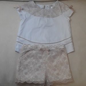 Max Studio Baby matching blouse and shorts